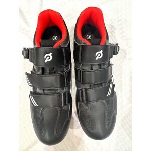 Peloton Cycling Shoes EU 41 Black Red Excellent Condition PL-SH-B-41 Cleats